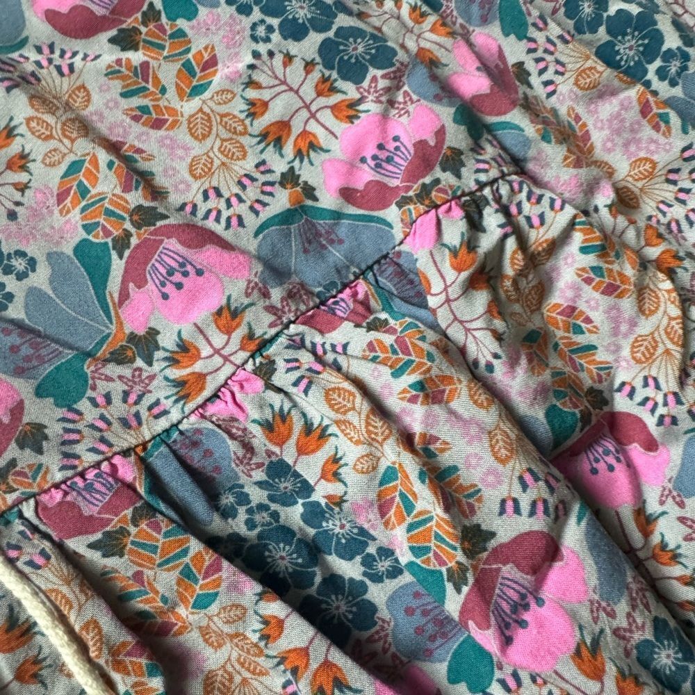 LIKE NEW MATILDA JANE MULTICOLOR FLORAL AND LACEY BLOUSE SIZE WOMEN’S MEDIUM - Picture 5 of 11